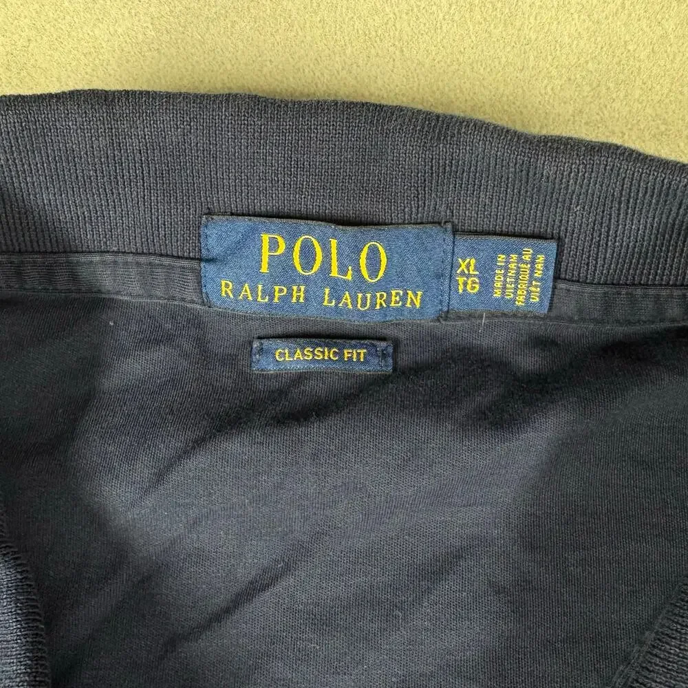 Polo Ralph Lauren XL Classic Fit Big Logo Spellout Polo Shirt Colorblock